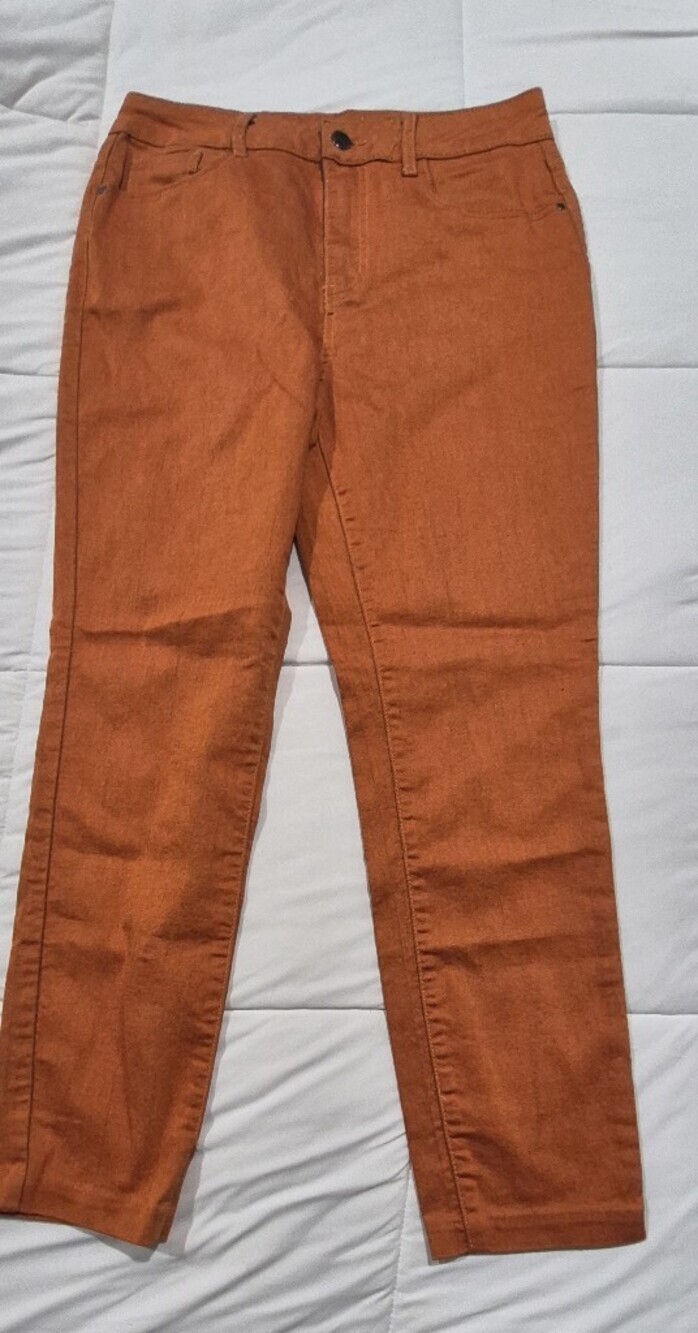 K Jordan Skinny Jeans in Burnt Orange